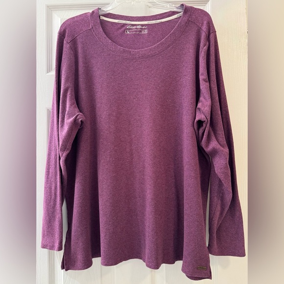 Eddie Bauer Long Sleeved Top in Mulberry SZ 2X - Picture 1 of 8